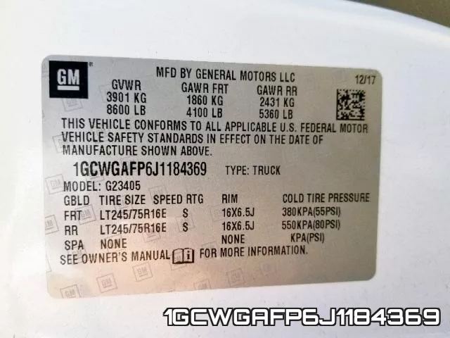 1GCWGAFP6J1184369 фото 2