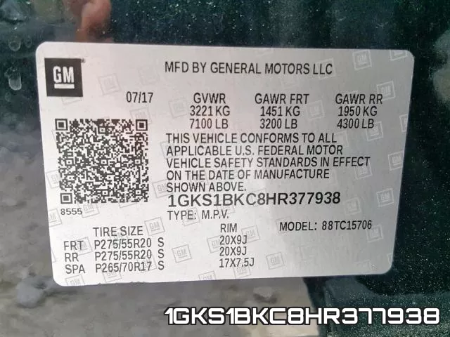 1GKS1BKC8HR377938 фото 2