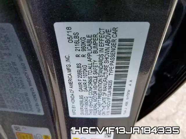 1HGCV1F13JA184335 фото 2