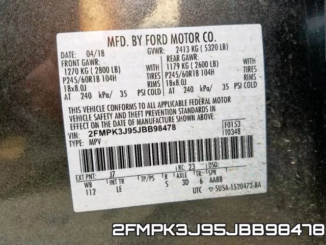 2FMPK3J95JBB98478 фото 2