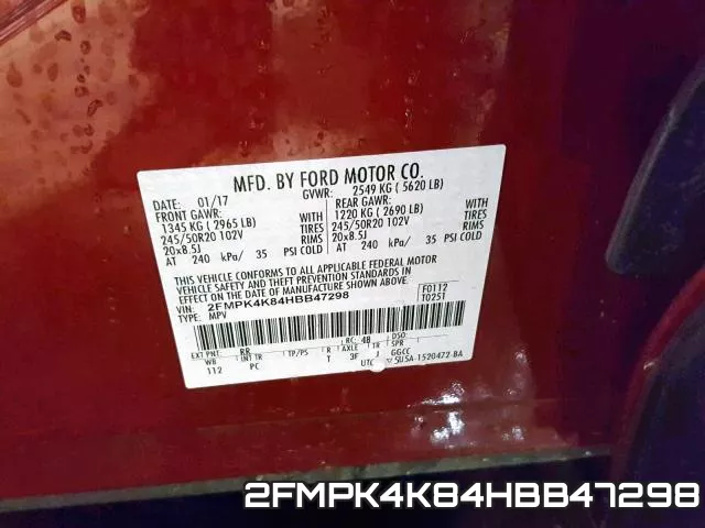 2FMPK4K84HBB47298 фото 2
