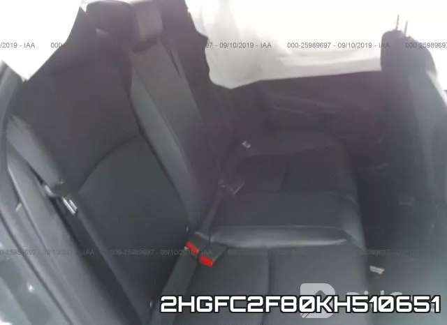 2HGFC2F80KH510651 фото 9