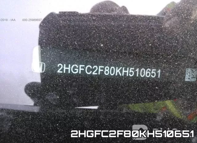 2HGFC2F80KH510651 фото 10