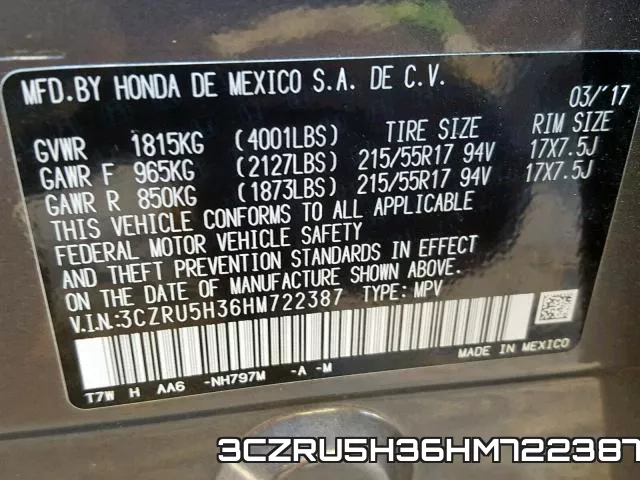 3CZRU5H36HM722387 фото 2