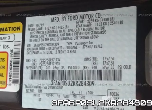 3FA6P0SU2KR284309 фото 10