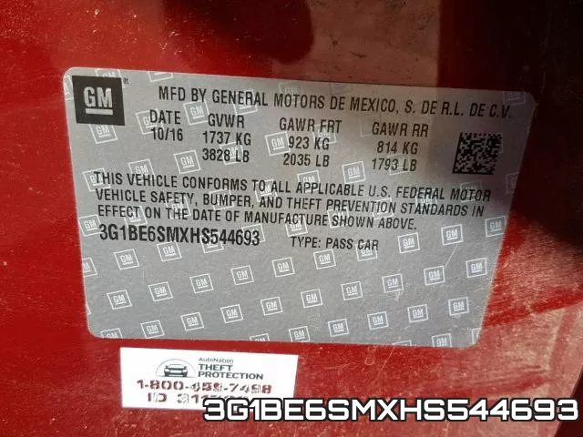 3G1BE6SMXHS544693 фото 2