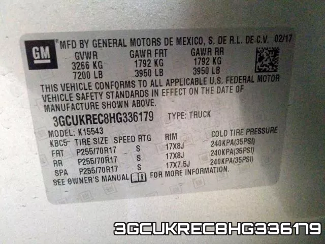 3GCUKREC8HG336179 фото 2