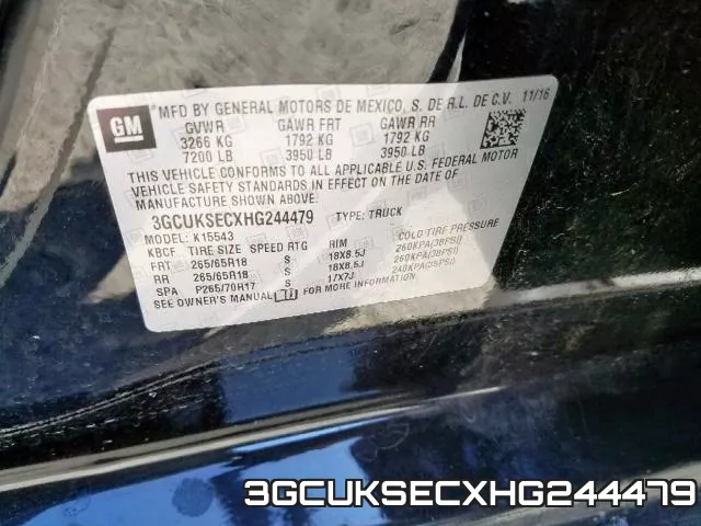 3GCUKSECXHG244479 фото 2
