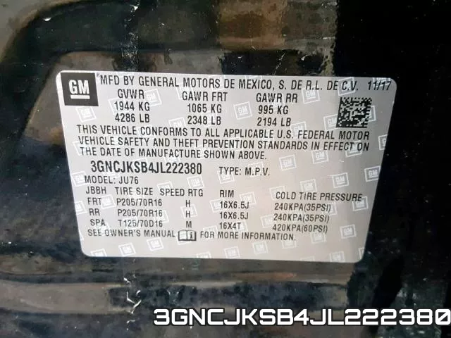 3GNCJKSB4JL222380 фото 2