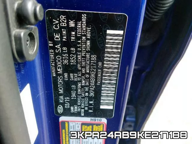 3KPA24AB9KE217188 фото 2