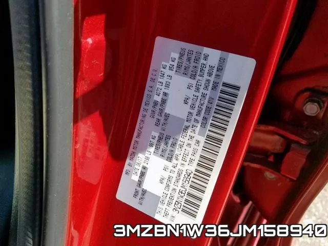 3MZBN1W36JM158940 фото 2