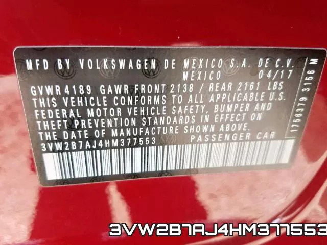 3VW2B7AJ4HM377553 фото 2
