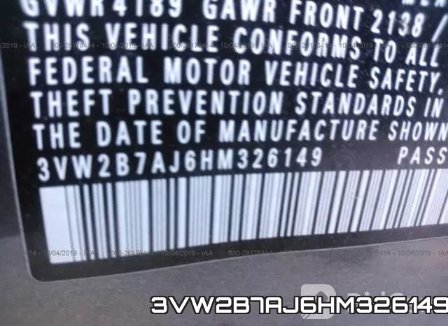 3VW2B7AJ6HM326149 фото 9