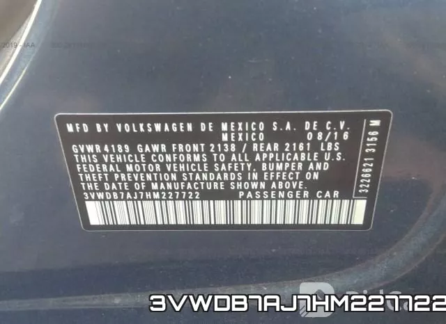 3VWDB7AJ7HM227722 фото 10
