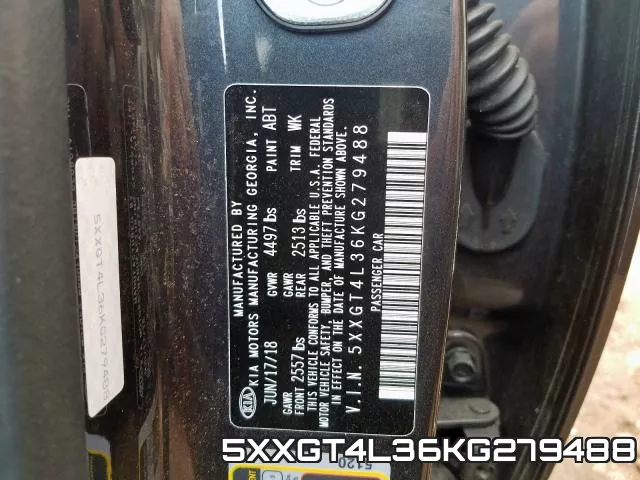5XXGT4L36KG279488 фото 2