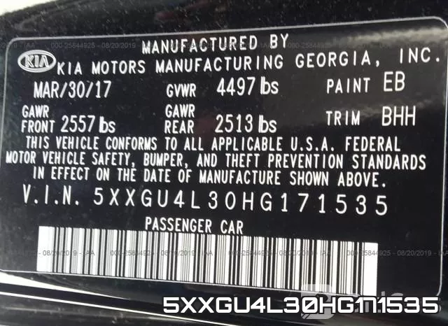 5XXGU4L30HG171535 фото 9