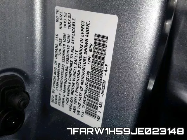 7FARW1H59JE023148 фото 2