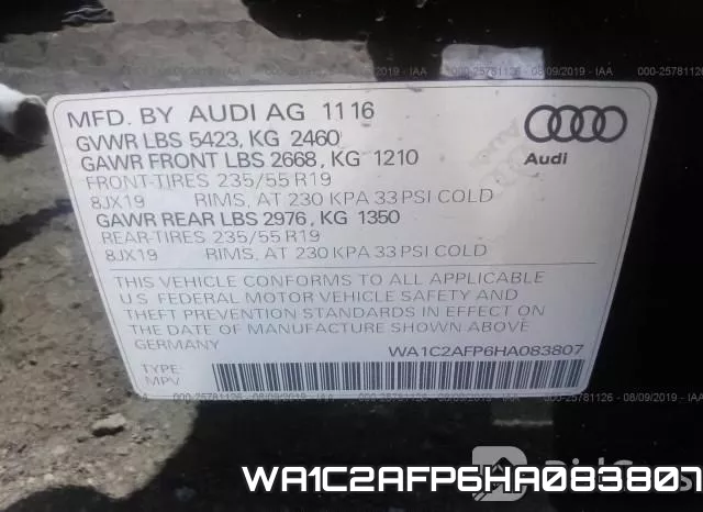 WA1C2AFP6HA083807 фото 10