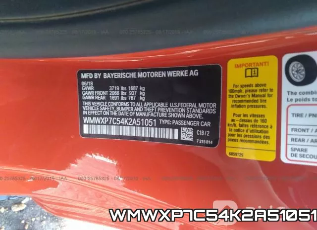 WMWXP7C54K2A51051 фото 6