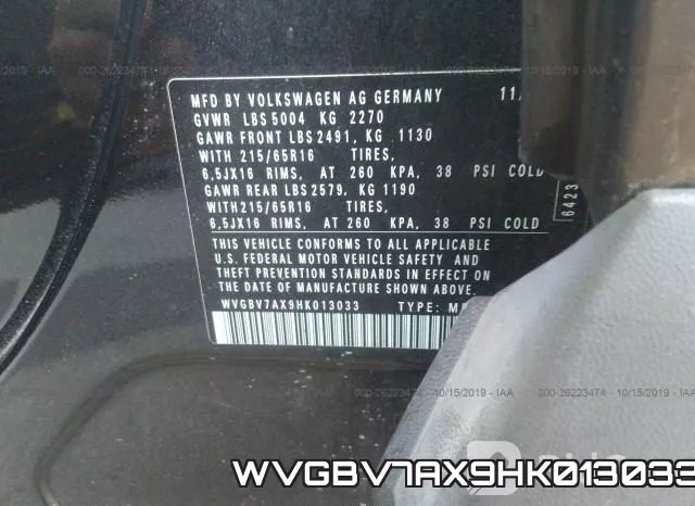 WVGBV7AX9HK013033 фото 10