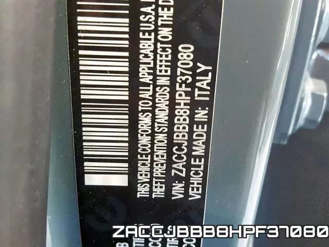 ZACCJBBB8HPF37080 фото 2