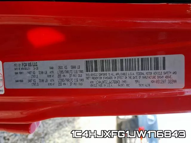 1C4HJXFG1JW176843 фото 2