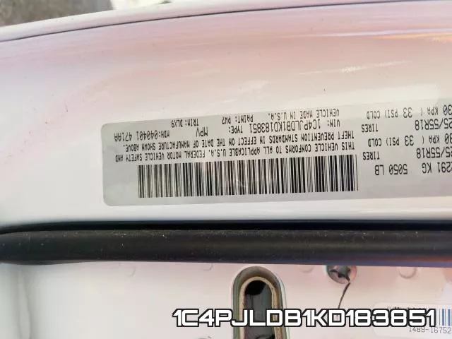 1C4PJLDB1KD183851 фото 2