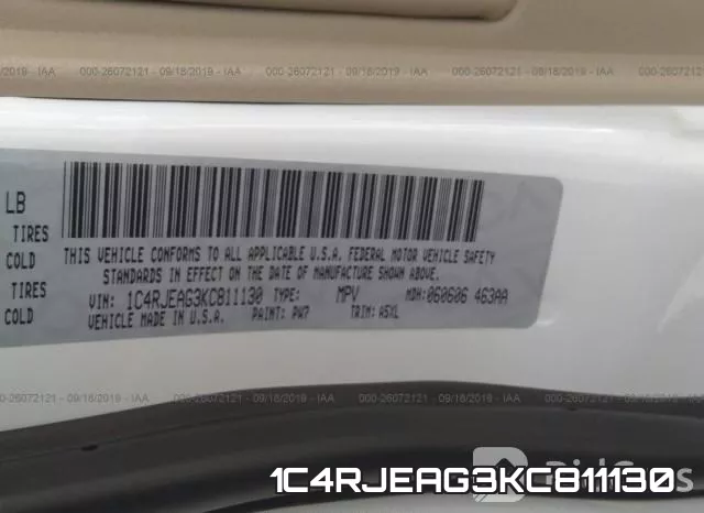 1C4RJEAG3KC811130 фото 10