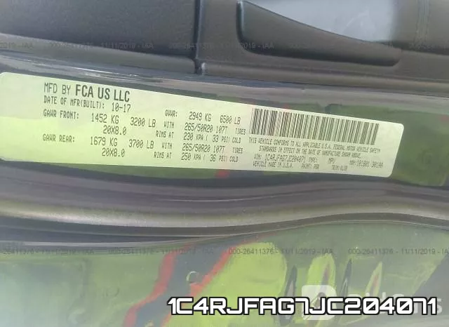 1C4RJFAG7JC204071 фото 10