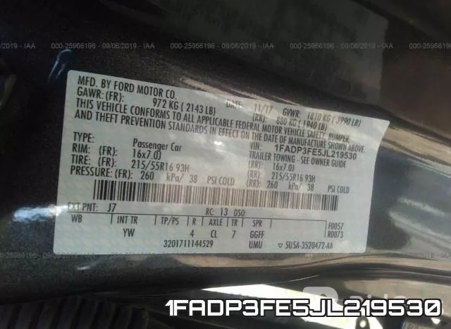 1FADP3FE5JL219530 фото 10