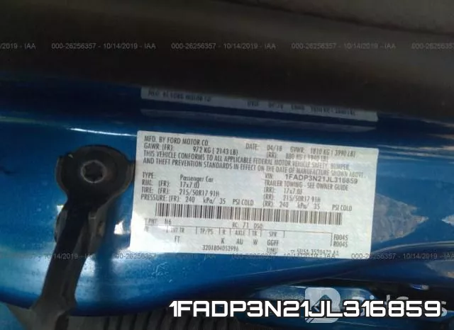 1FADP3N21JL316859 фото 10
