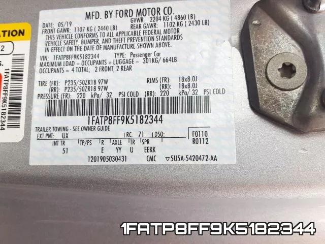 1FATP8FF9K5182344 фото 2