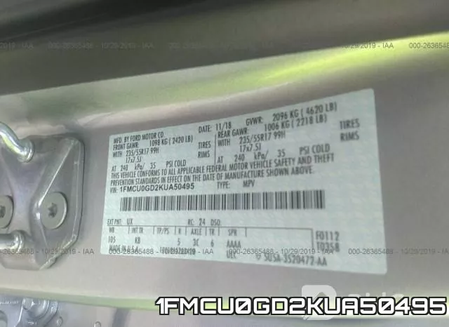 1FMCU0GD2KUA50495 фото 10