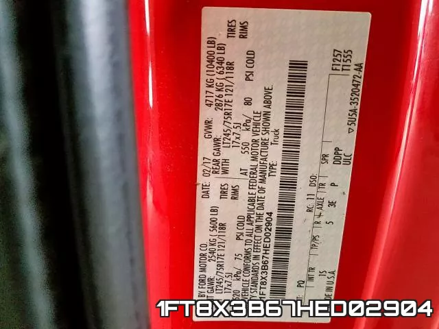 1FT8X3B67HED02904 фото 2