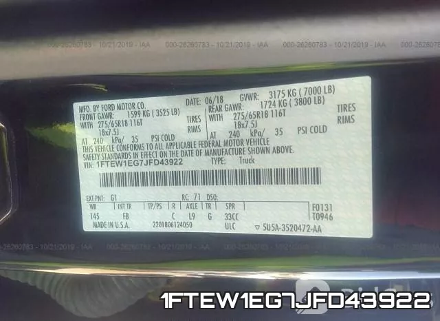 1FTEW1EG7JFD43922 фото 10