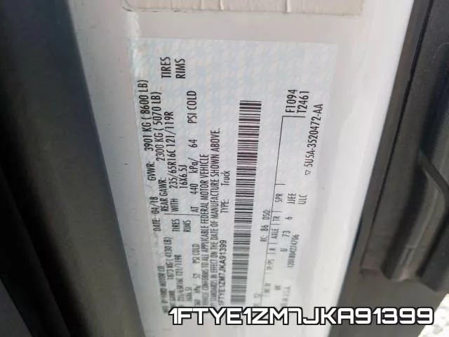 1FTYE1ZM7JKA91399 фото 2