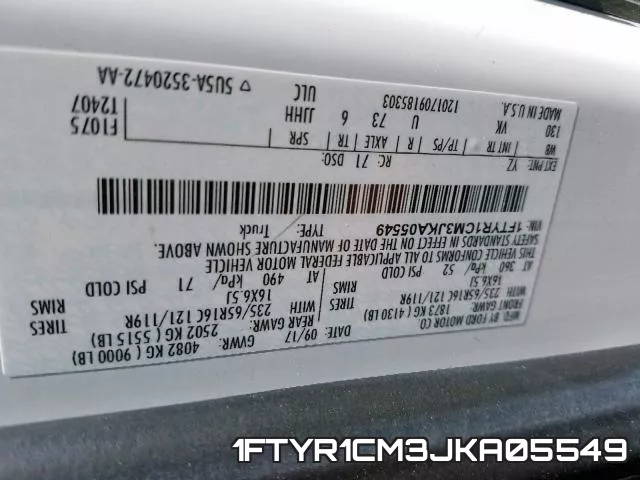 1FTYR1CM3JKA05549 фото 2