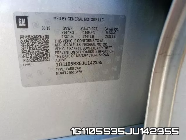 1G1105S35JU142355 фото 2