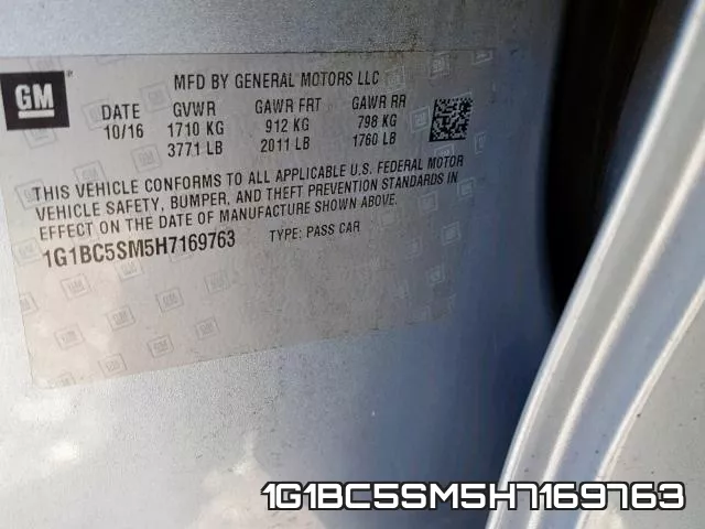 1G1BC5SM5H7169763 фото 2