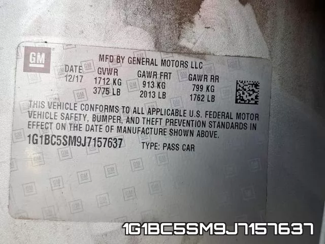 1G1BC5SM9J7157637 фото 2
