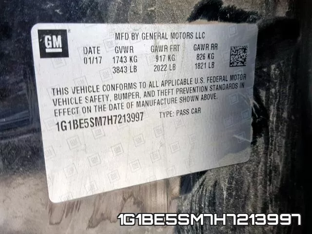 1G1BE5SM7H7213997 фото 2