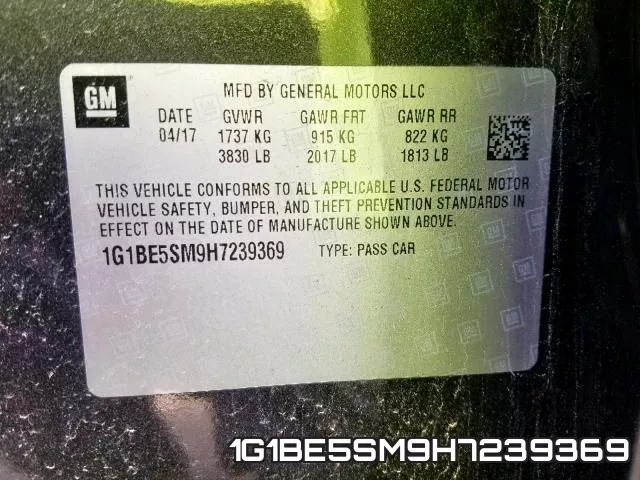 1G1BE5SM9H7239369 фото 2
