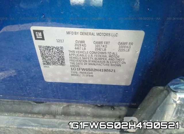 1G1FW6S02H4190521 фото 9