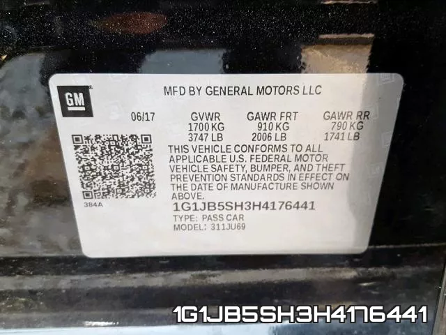 1G1JB5SH3H4176441 фото 2
