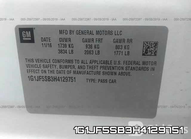 1G1JF5SB3H4129751 фото 10