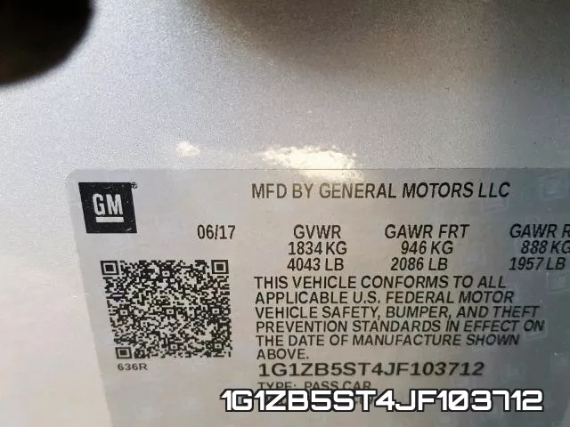 1G1ZB5ST4JF103712 фото 2