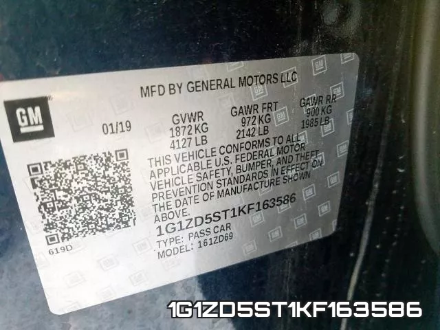 1G1ZD5ST1KF163586 фото 2