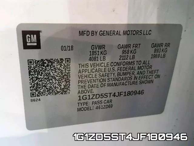 1G1ZD5ST4JF180946 фото 2