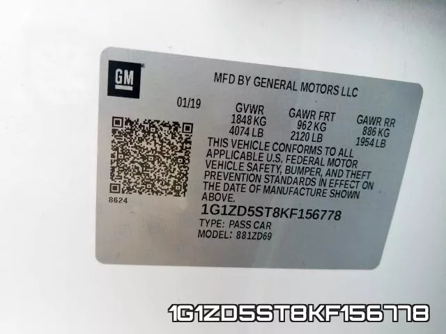 1G1ZD5ST8KF156778 фото 2
