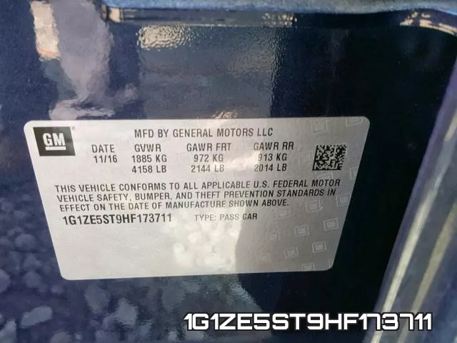 1G1ZE5ST9HF173711 фото 2